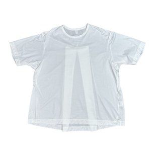 Fumito Ganryu White Pleated Oversized Basic T Shirt Womens Size 1
